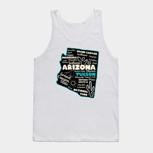 Tucson Arizona map  Arizona tourism Tucson AZ Tank Top